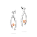 18ct WG & RG Diamond Earrings