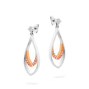 18ct WG & RG  Diamond Earrings