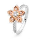 18ct WG & RG Diamond Ring