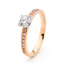 18ct WG & RG Diamond Ring