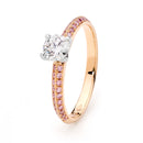 18ct RG & WG Diamond Ring