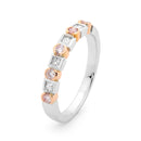 Platinum & RG Diamond Ring