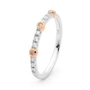 Platinum & 18ct Rose Gold Diamond Ring