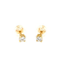 18ct Yellow Gold Diamond Studs.