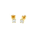 (SOLD) 18ct Yellow Gold Diamond Studs.