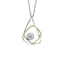 (SOLD)   18CT Yellow Gold and White Gold Diamond Pendant