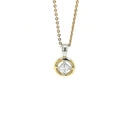 18ct Yellow and White Gold Diamond Pendant