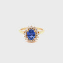 18ct Yellow Gold Sapphire and Diamond Ring