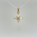 9ct YG Solid White Opal Pendant