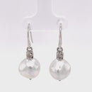 SOLD  -   18CT White Gold Australian South Sea Pearl Earrings