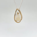 14ct YG Solid White Opal Pendant