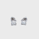 SOLD - Platinum Diamond Stud Earrings